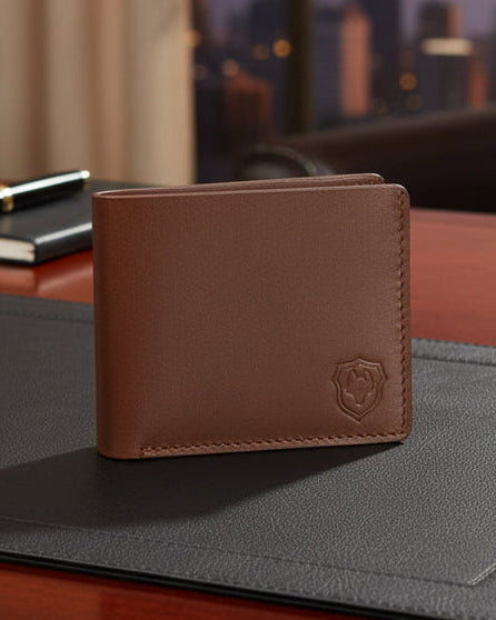 Wildfoxx Den Heritage Brown Bi-Fold Wallet with Coin Pocket