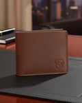 Wildfoxx Den Heritage Brown Bi-Fold Wallet with Coin Pocket