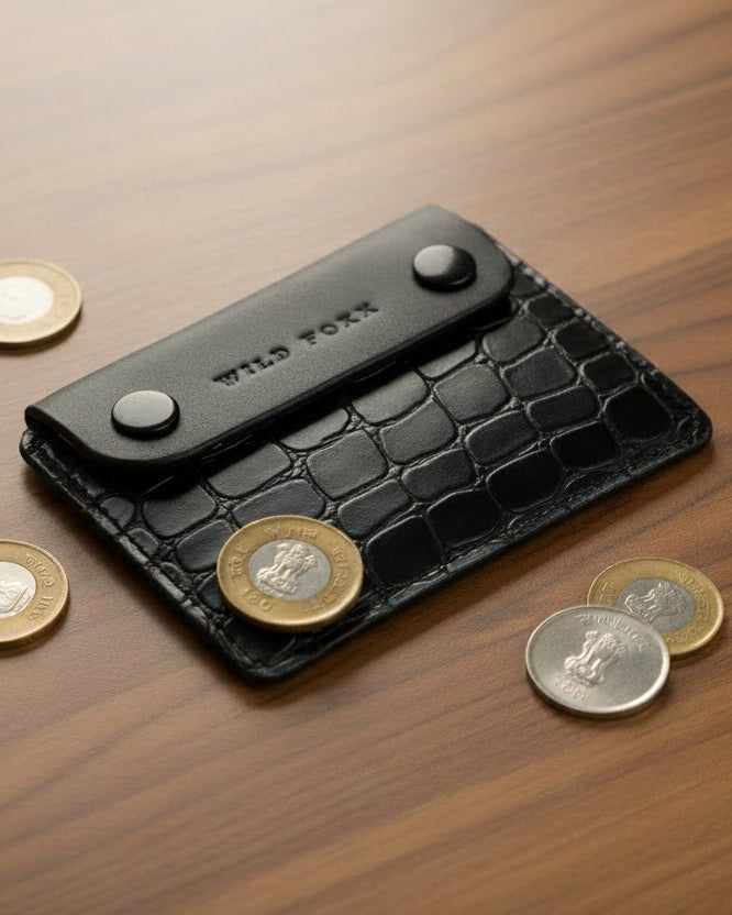 Wildfoxx Dual-Snap Cash and Coin Pouch