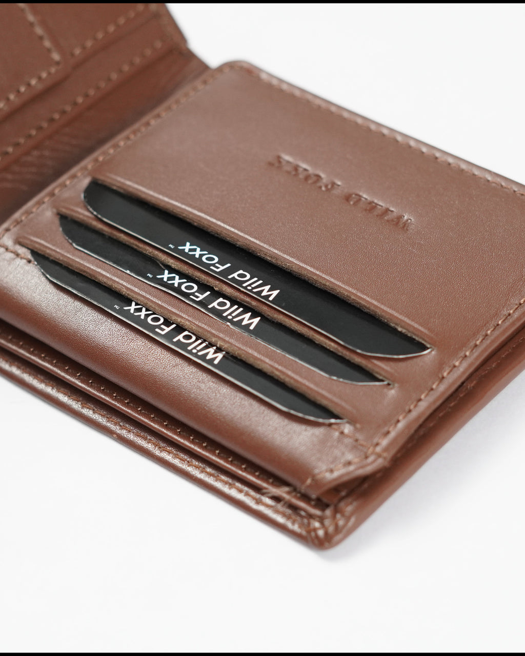 Wildfoxx Royal Cognac Brown Elite Bi-Fold Wallet with Coin Pouch