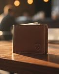 Wildfoxx Royal Cognac Brown Elite Bi-Fold Wallet with Coin Pouch