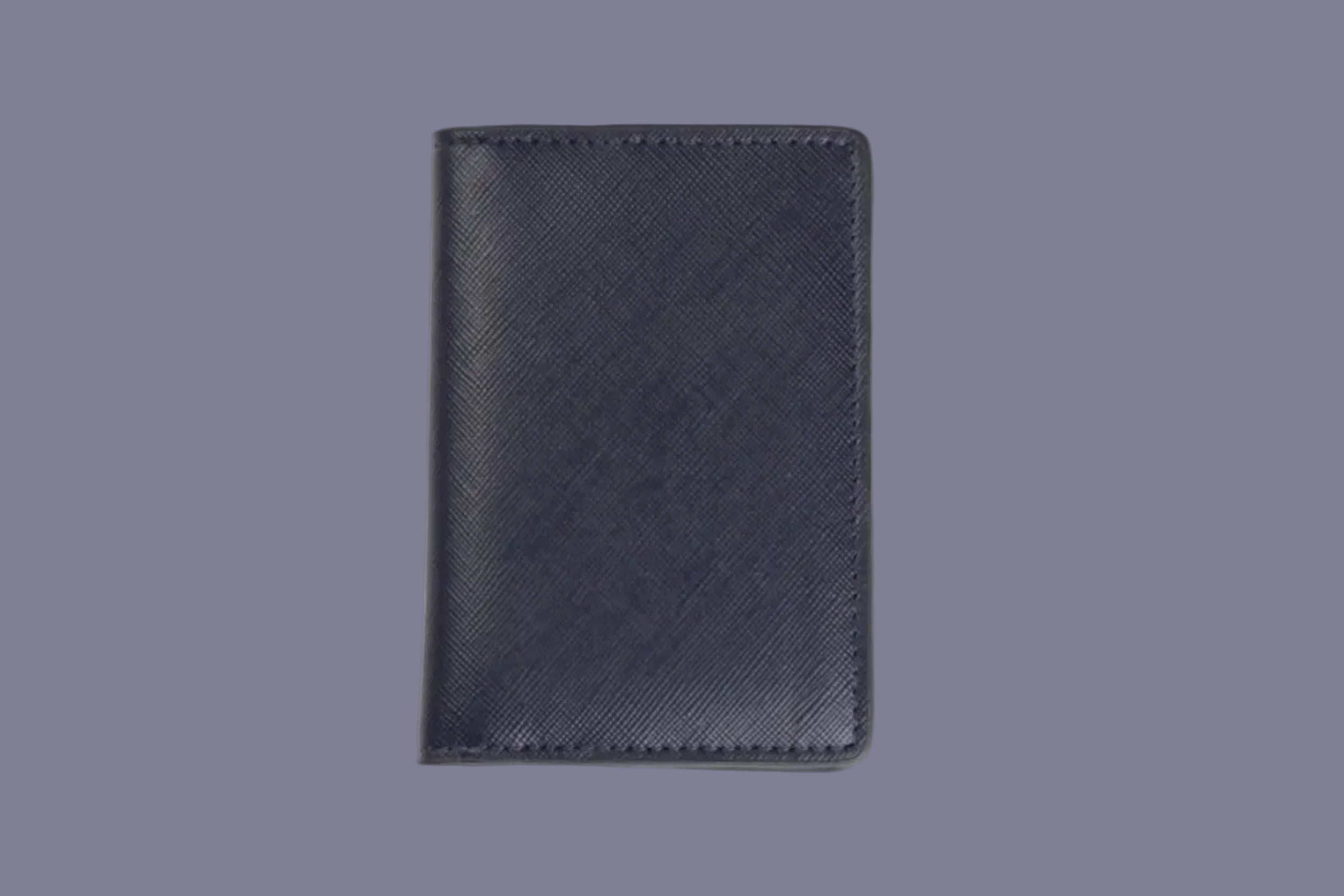 Wildfoxx Bi-Fold Leather Card Holder - Blue