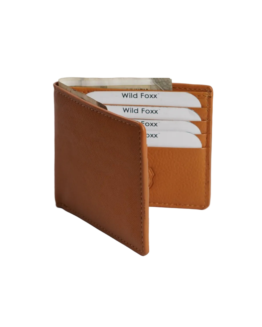 Wildfoxx Legan Textured Leather/Vegan Wallet - Tan