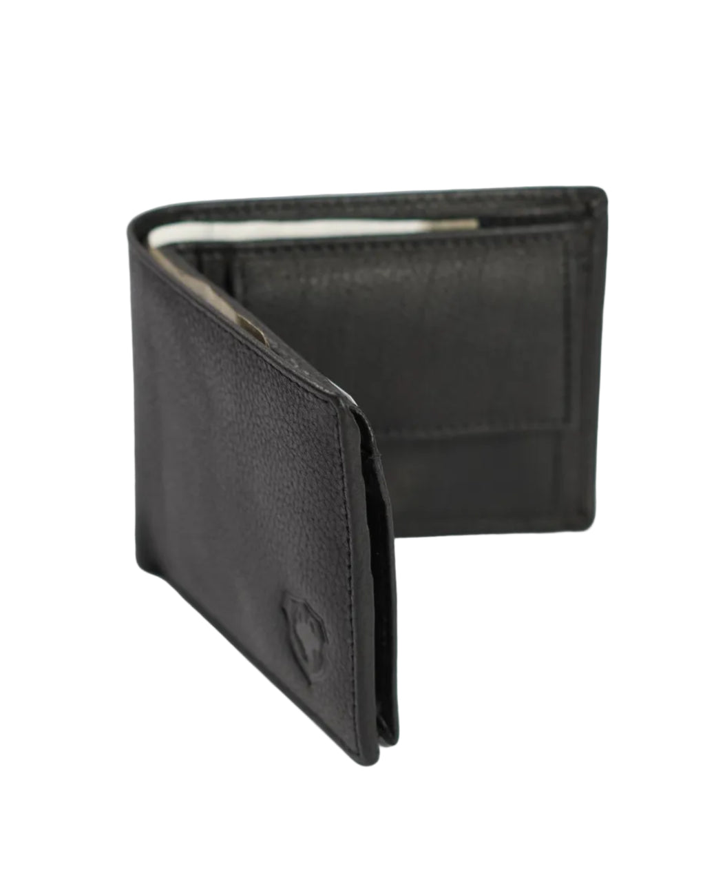 Wildfoxx Jet Black Elite Bi-Fold Wallet with Coin Pocket