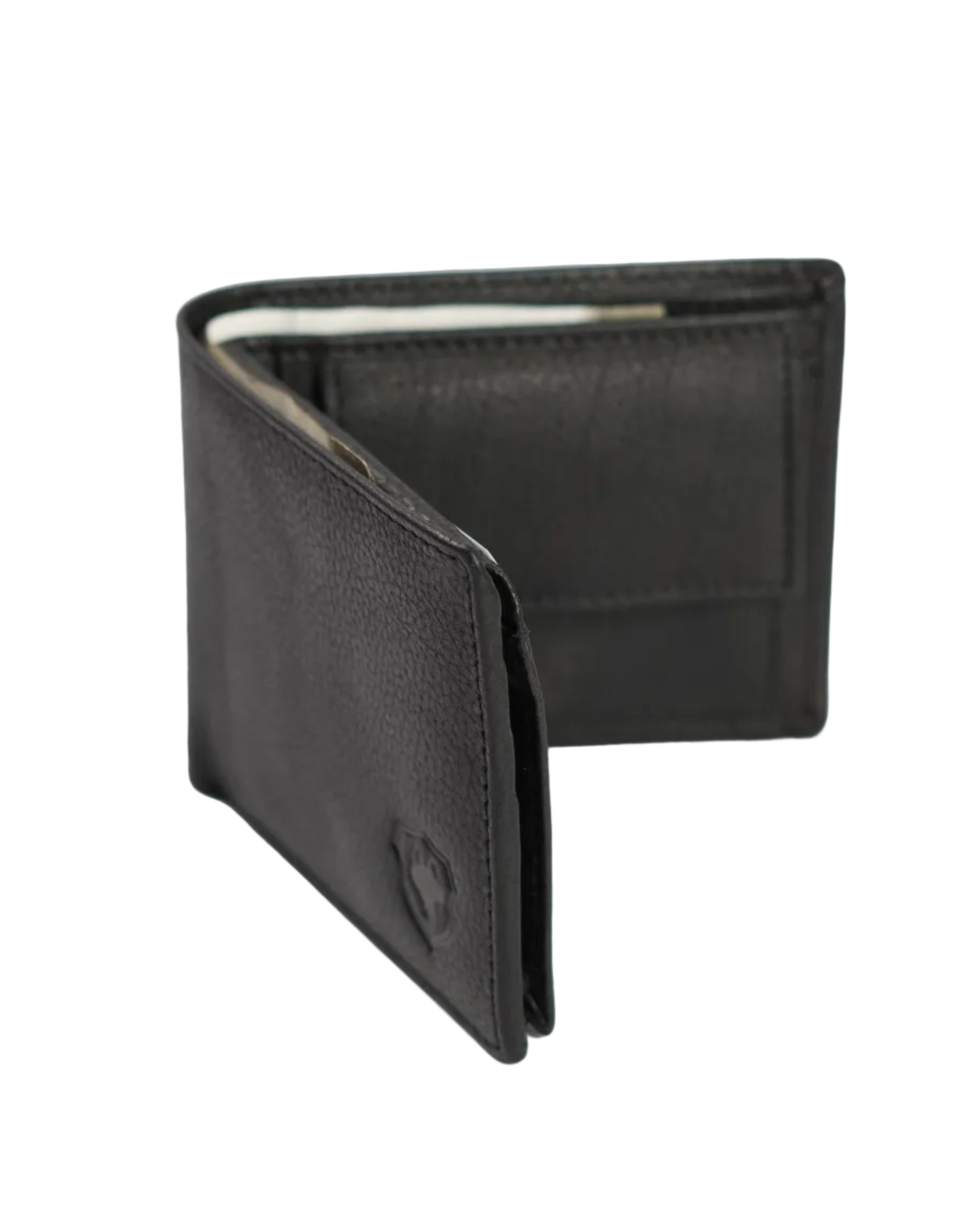 Wildfoxx Jet Black Elite Bi-Fold Wallet with Coin Pocket