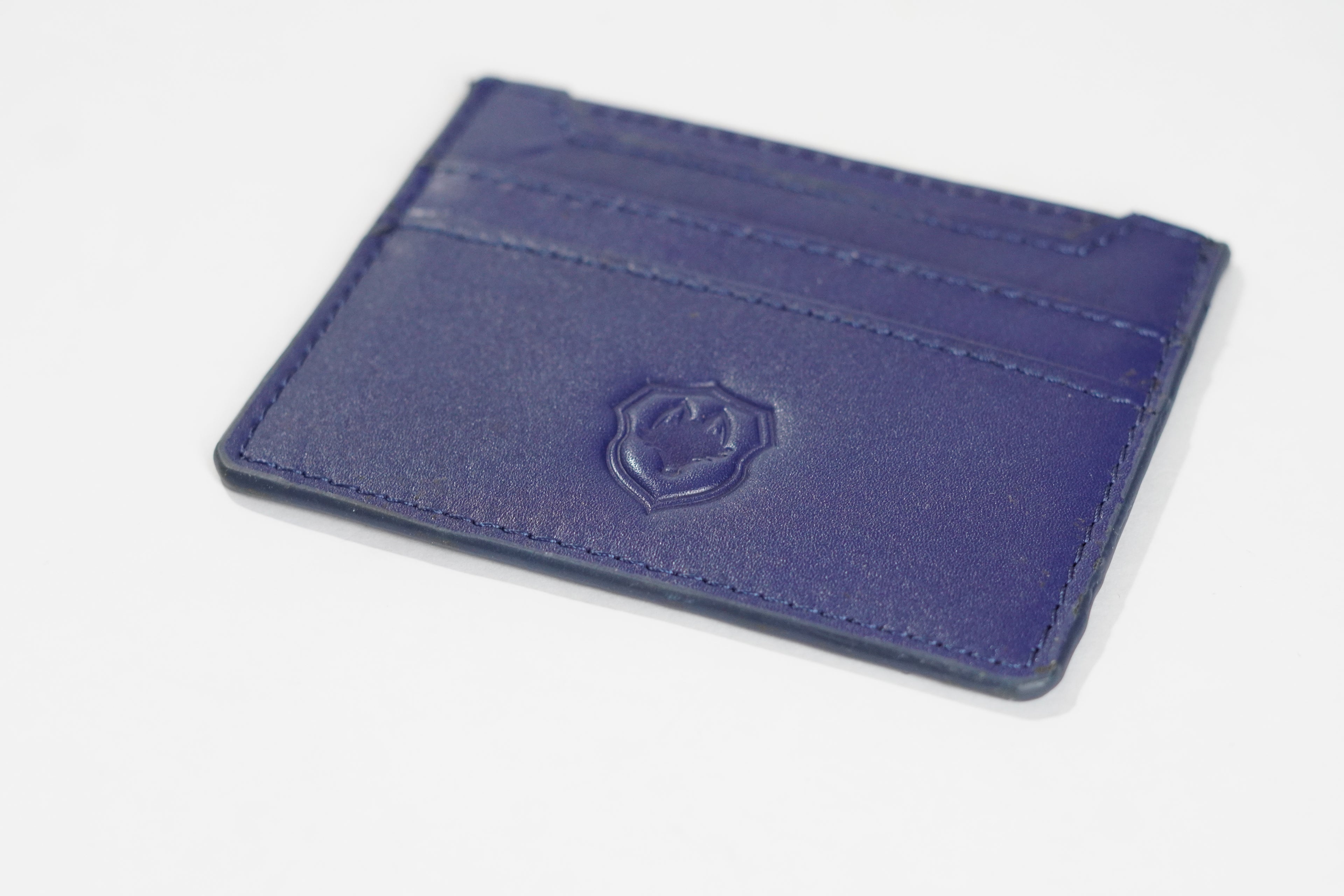 Wildfoxx 3 Slot Leather Card Case - Blue