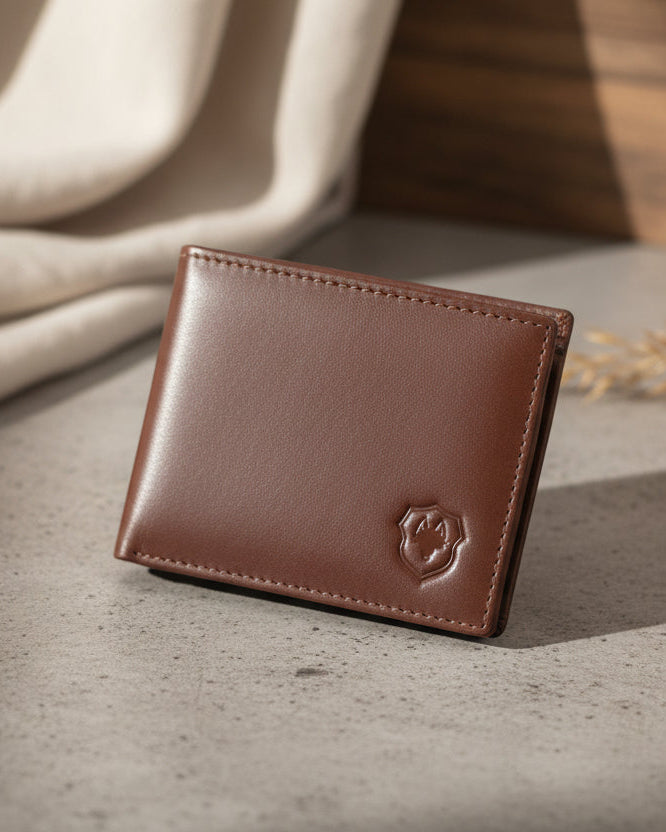 Wildfoxx Classic Saddle Brown Bi-Fold Wallet with Coin Pouch