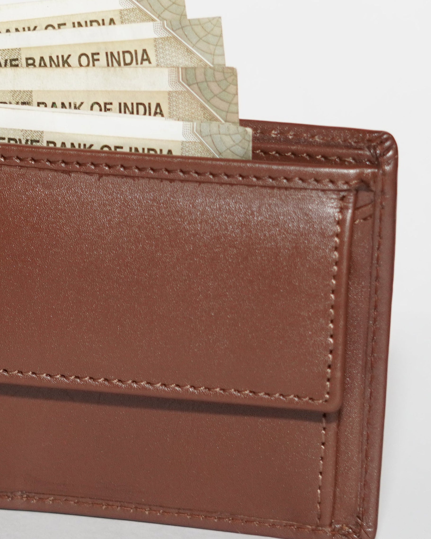 Wildfoxx Classic Saddle Brown Bi-Fold Wallet with Coin Pouch