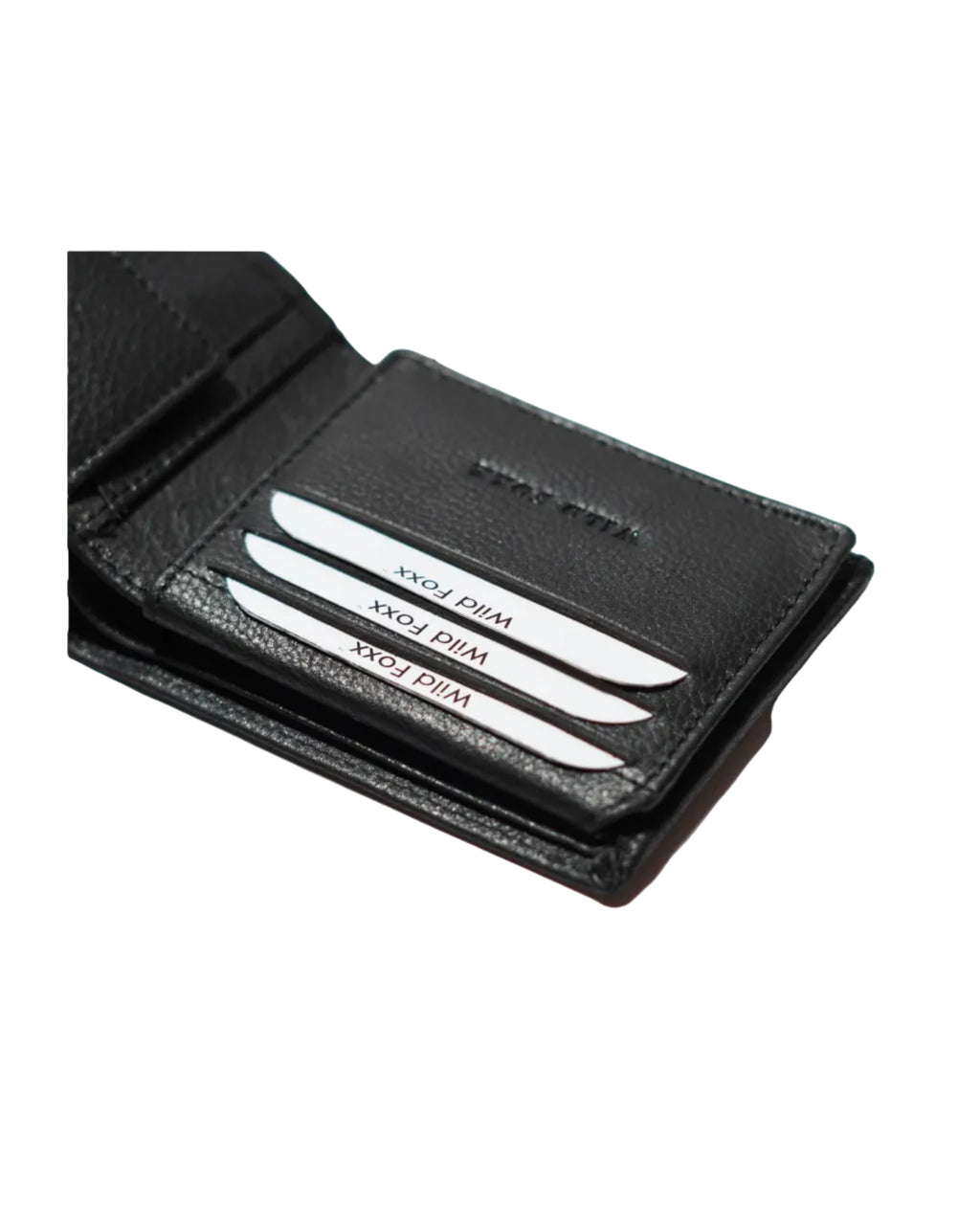 Wildfoxx Midnight Black Signature Bi-Fold Wallet with Coin Pouch