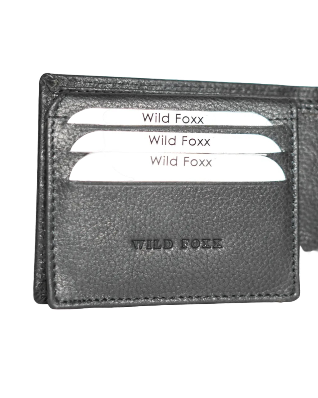 Wildfoxx Midnight Black Signature Bi-Fold Wallet with Coin Pouch