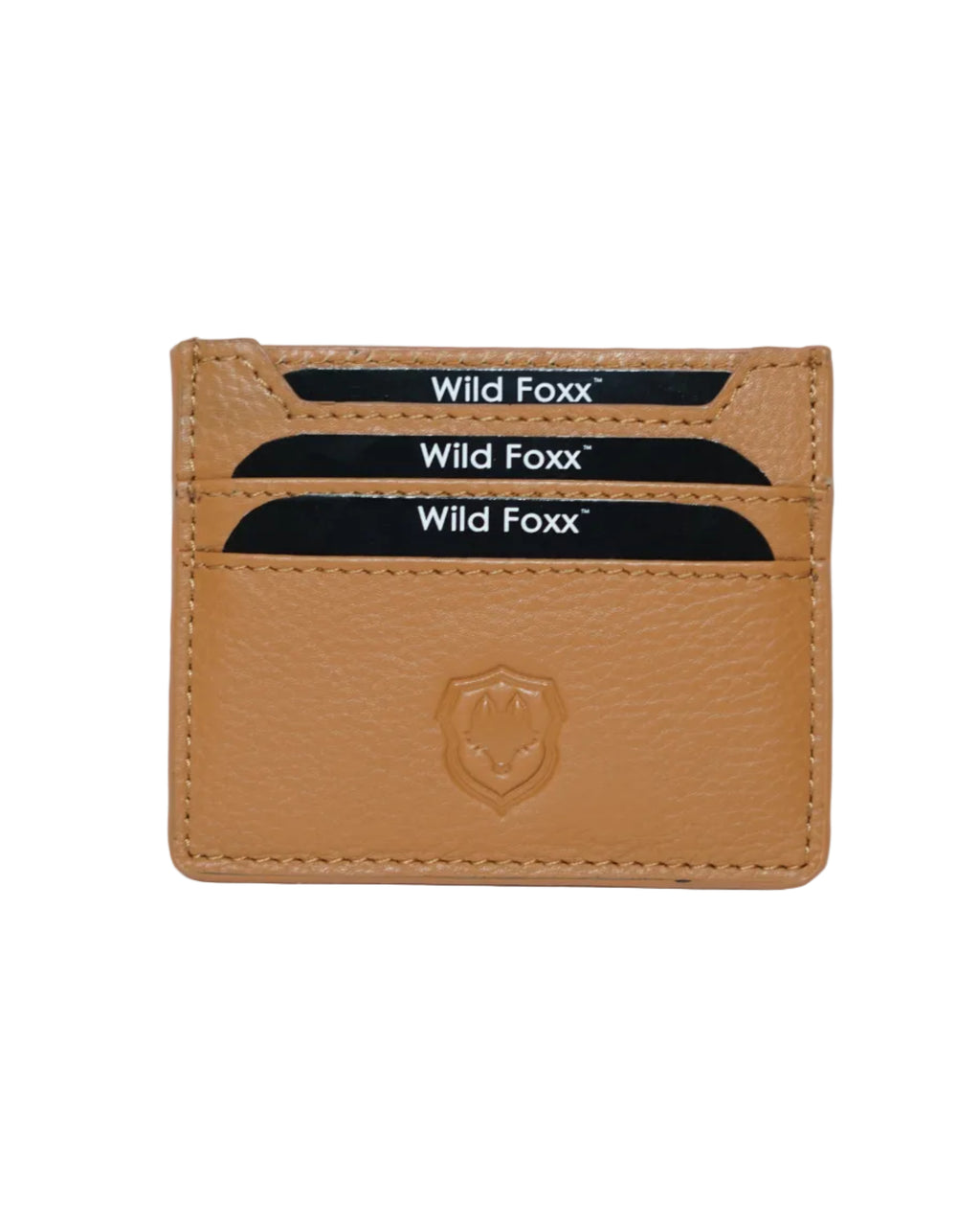 Wildfoxx 3 Slot Leather Card Case - Brown