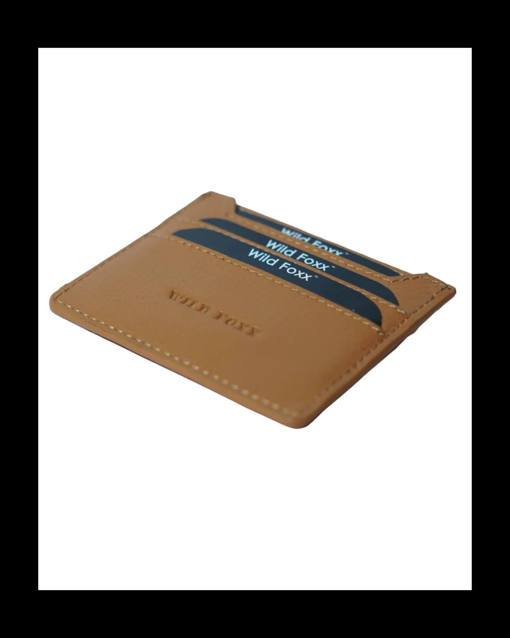 Wildfoxx 3 Slot Leather Card Case - Brown