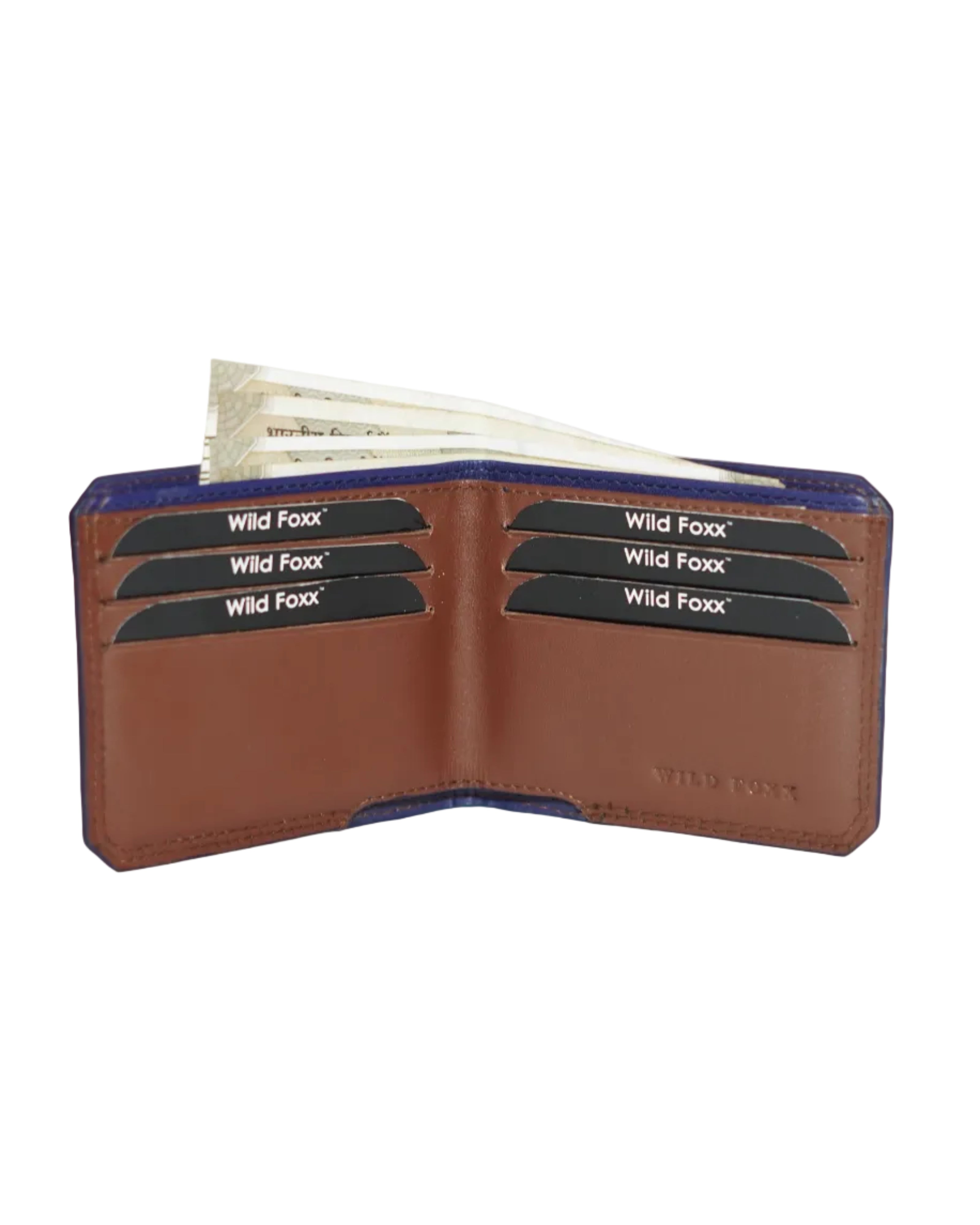 Wildfoxx Navy Blue Edition Bi-Fold Men’s Cash & Card Wallet