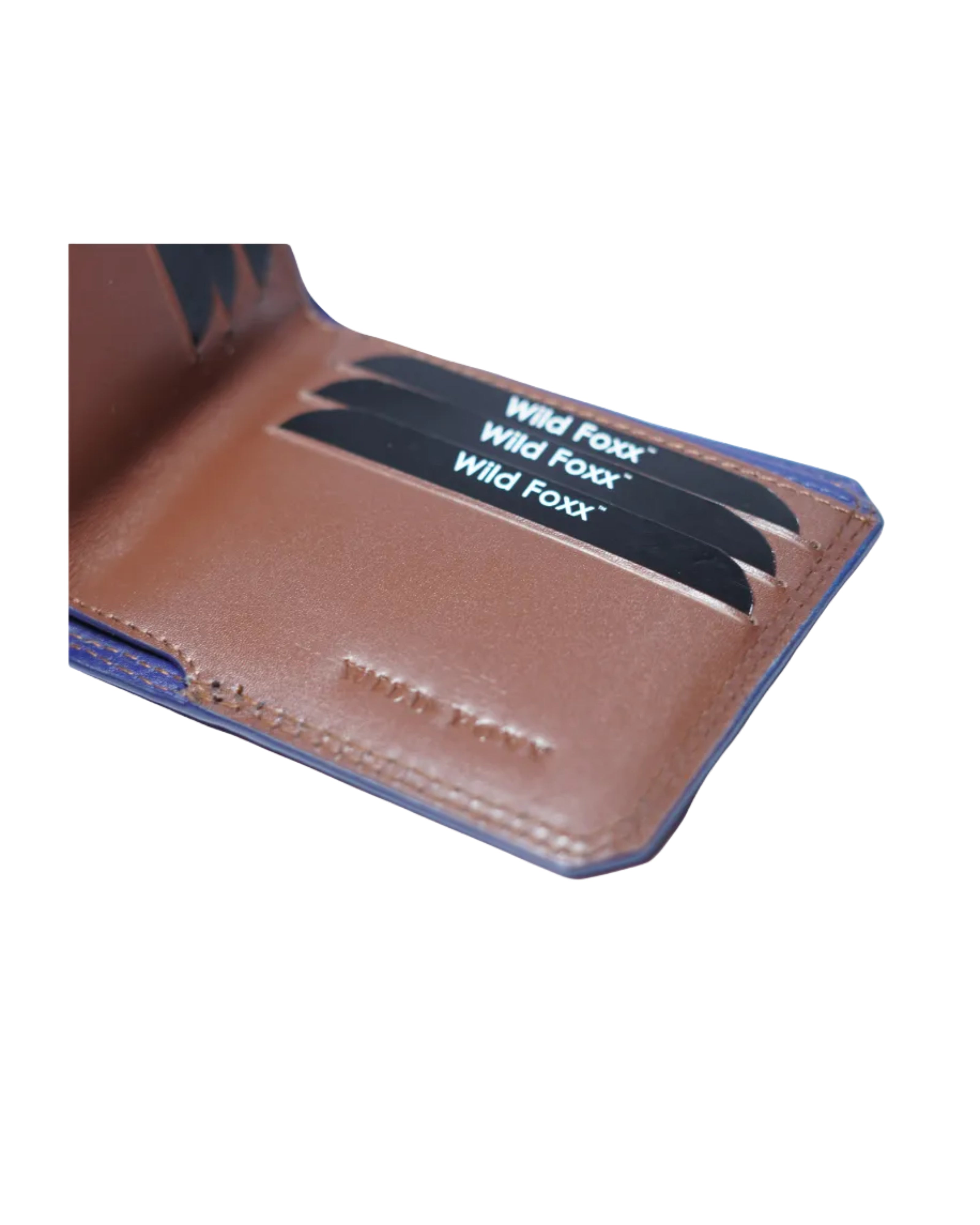 Wildfoxx Navy Blue Edition Bi-Fold Men’s Cash & Card Wallet