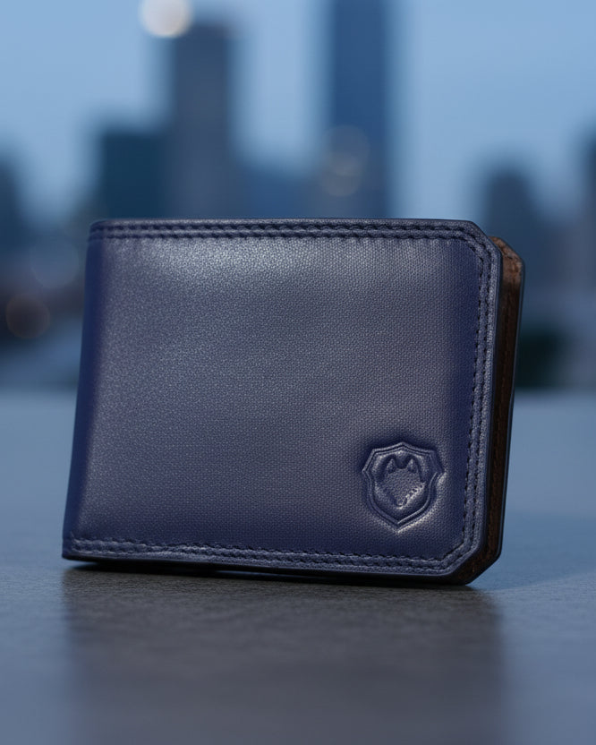 Wildfoxx Navy Blue Edition Bi-Fold Men’s Cash & Card Wallet